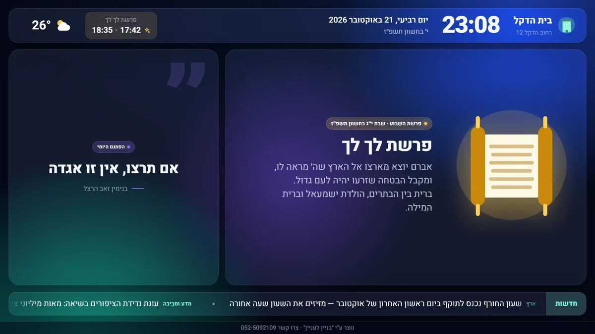 פרשת השבוע והפתגם היומי
